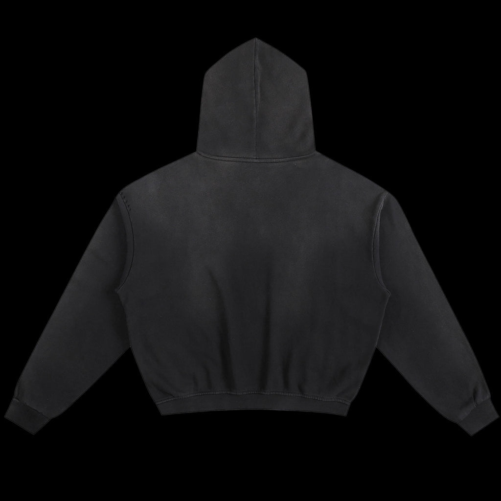 Nine Vicious For Nothing Album Hoodie: Y2K Boxy Black