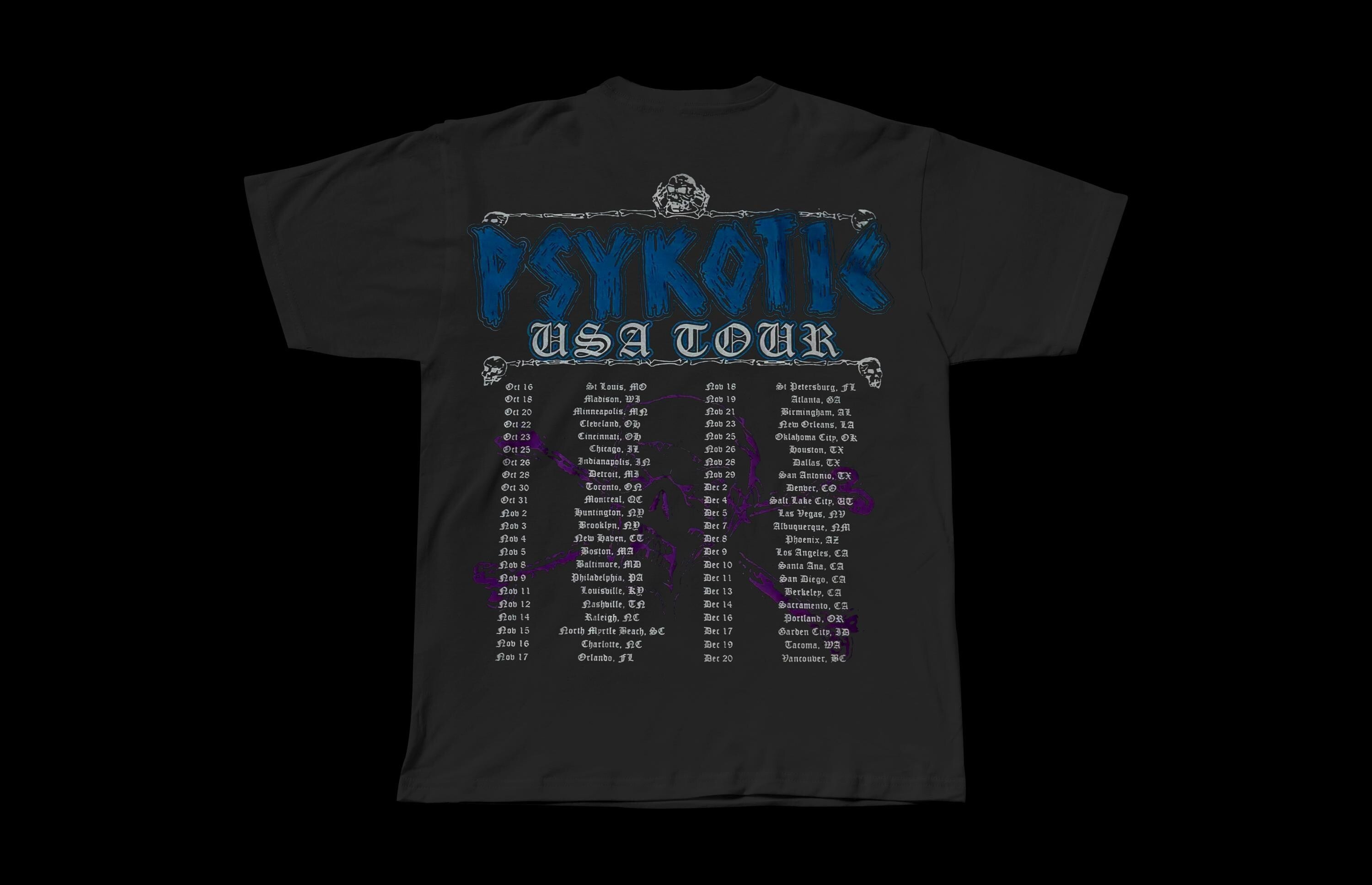 OsamaSon Psykotic USA Tour | Heavyweight Black Tee
