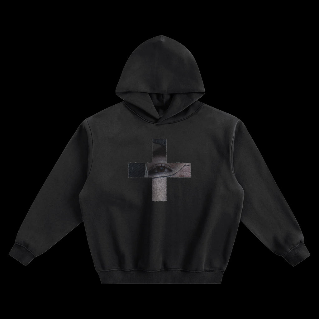 2hollis Fleeced Boxy Hoodie | Black Unisex Heavyweight
