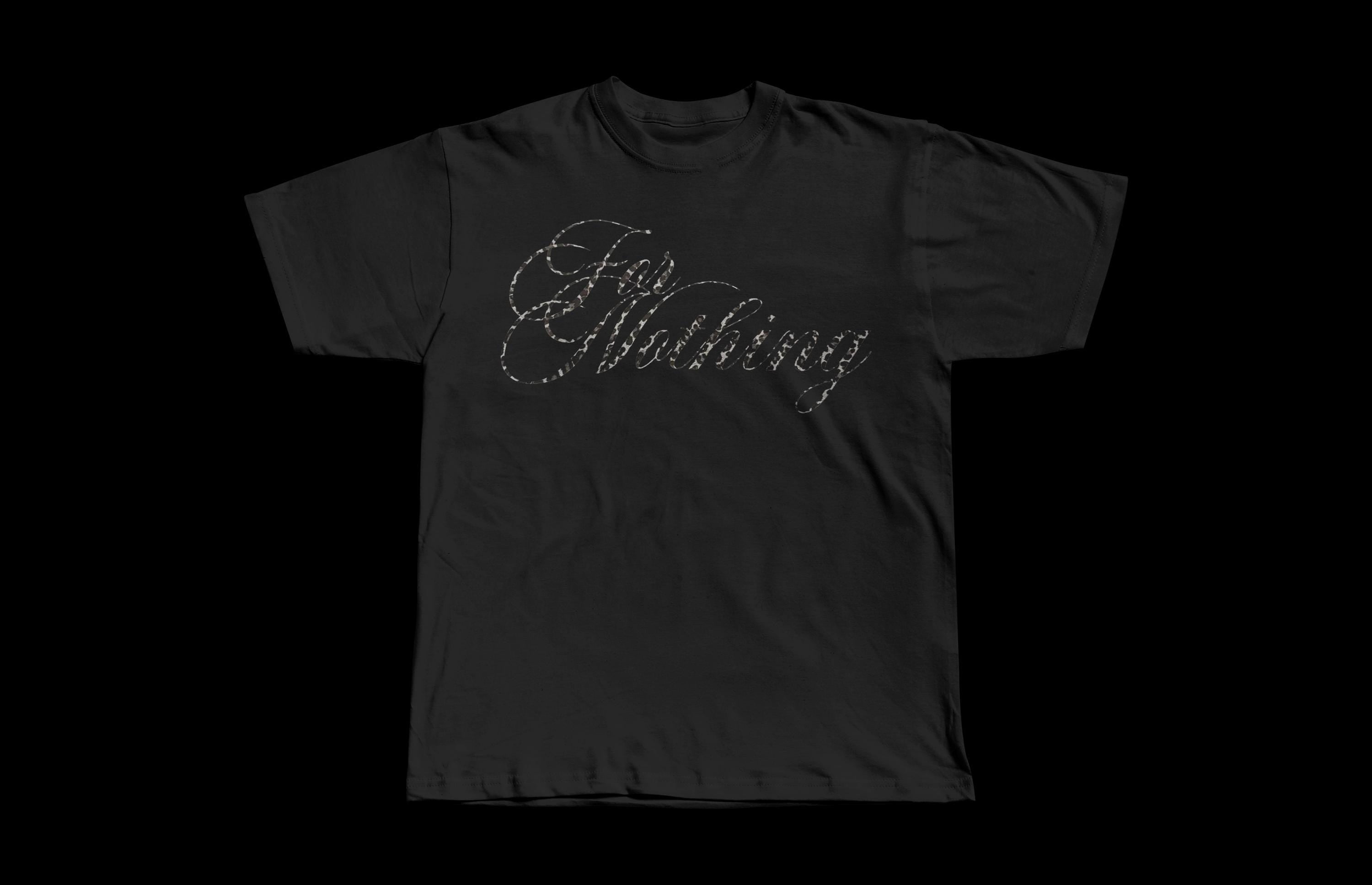 Nine Vicious "For Nothing" | Heavyweight Black Tee