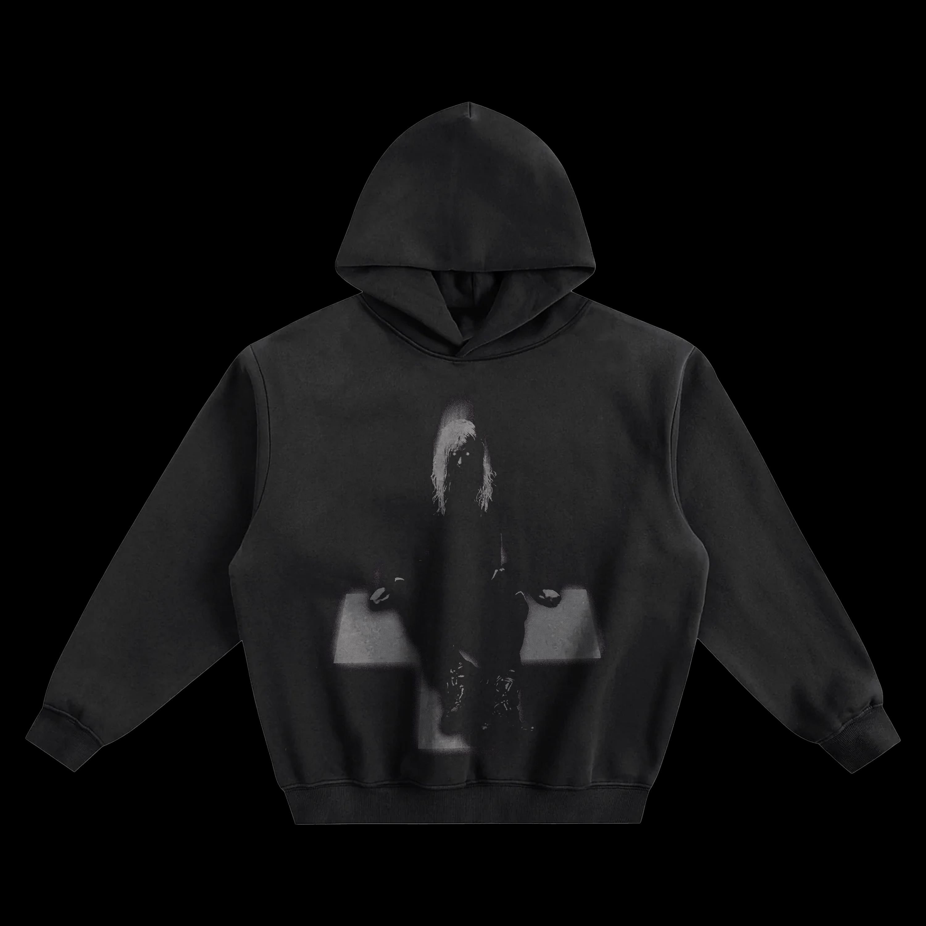 2hollis Fleeced Boxy Hoodie | Black Unisex Heavyweight