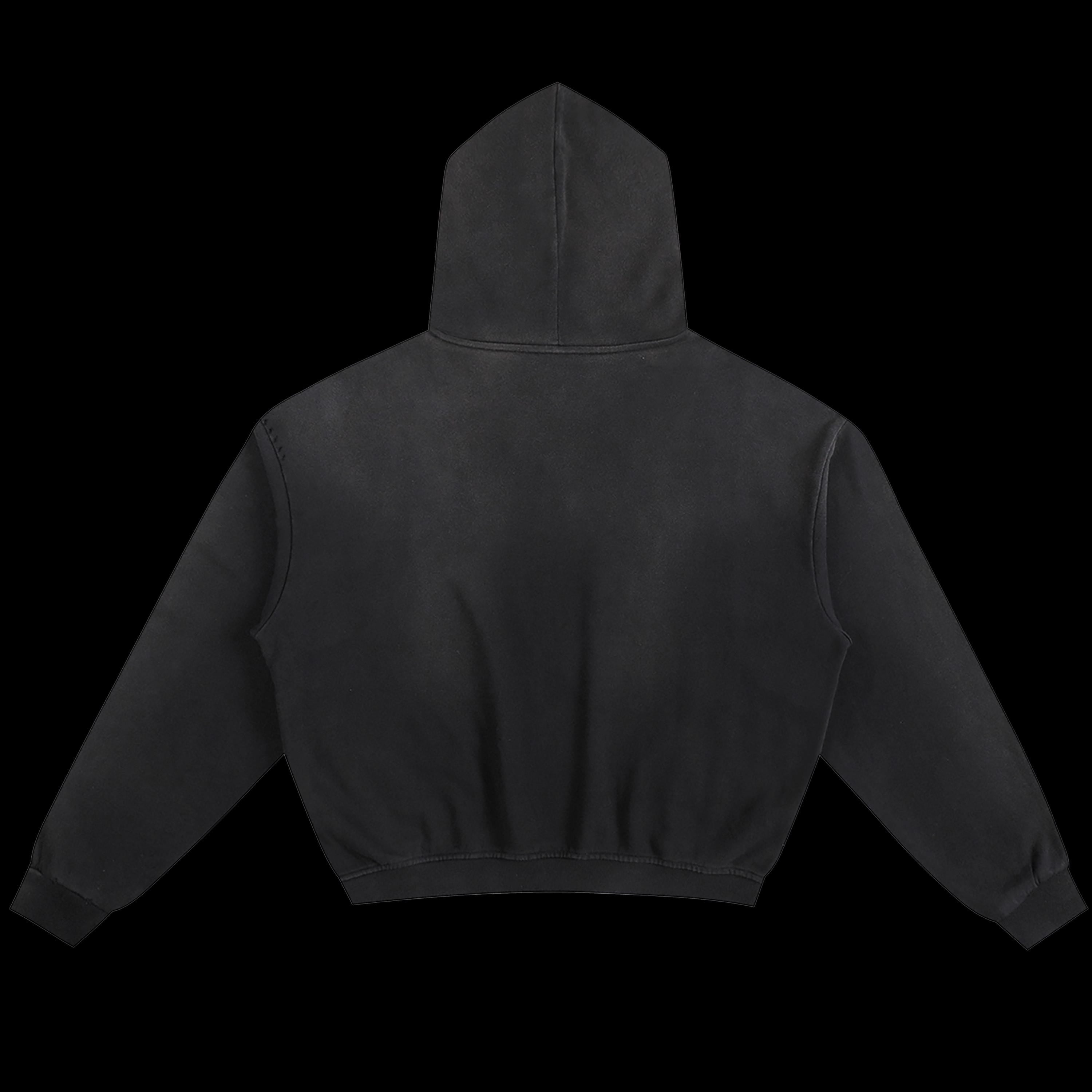 Nine Vicious Black Hoodie: Y2K Album Merch, Boxy Fit