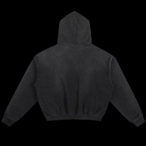 Nine Vicious Black Hoodie: Y2K Album Merch, Boxy Fit