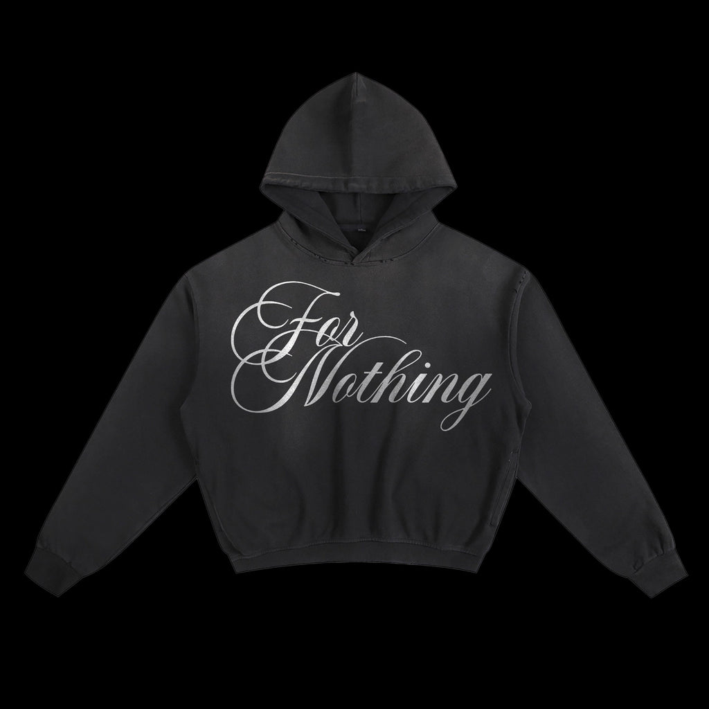 Nine Vicious Black Hoodie: Y2K Album Merch, Boxy Fit