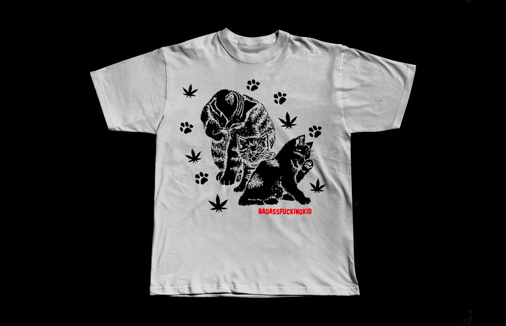 Nettspend Invert Tour Stony Cat Tee White Unisex Heavy Cotton